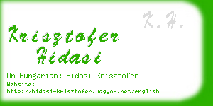 krisztofer hidasi business card